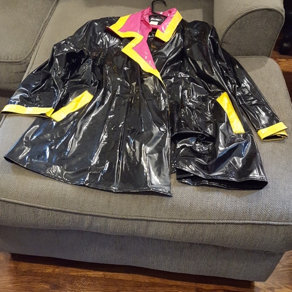 Items International Jackets & Blazers - Vinyl raincoat